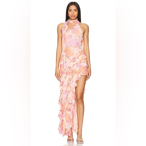 AFRM Dresses & Skirts - AFRM Desiree Dress in Nude Marble Floral from Revolve